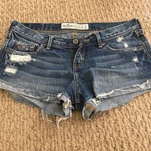 Hollister denim cut off shorts