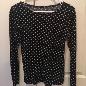 LOFT Polka Dot Long Sleeve T Shirt