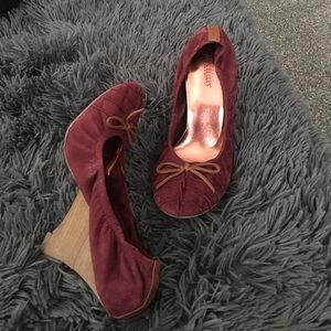Seychelles Maroon and Brown Wedge Seychelles Maroon and Brown Wedge