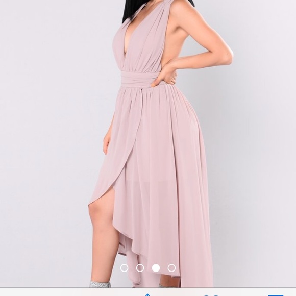 Charming Muave High Low Dress! - Picture 3 of 7