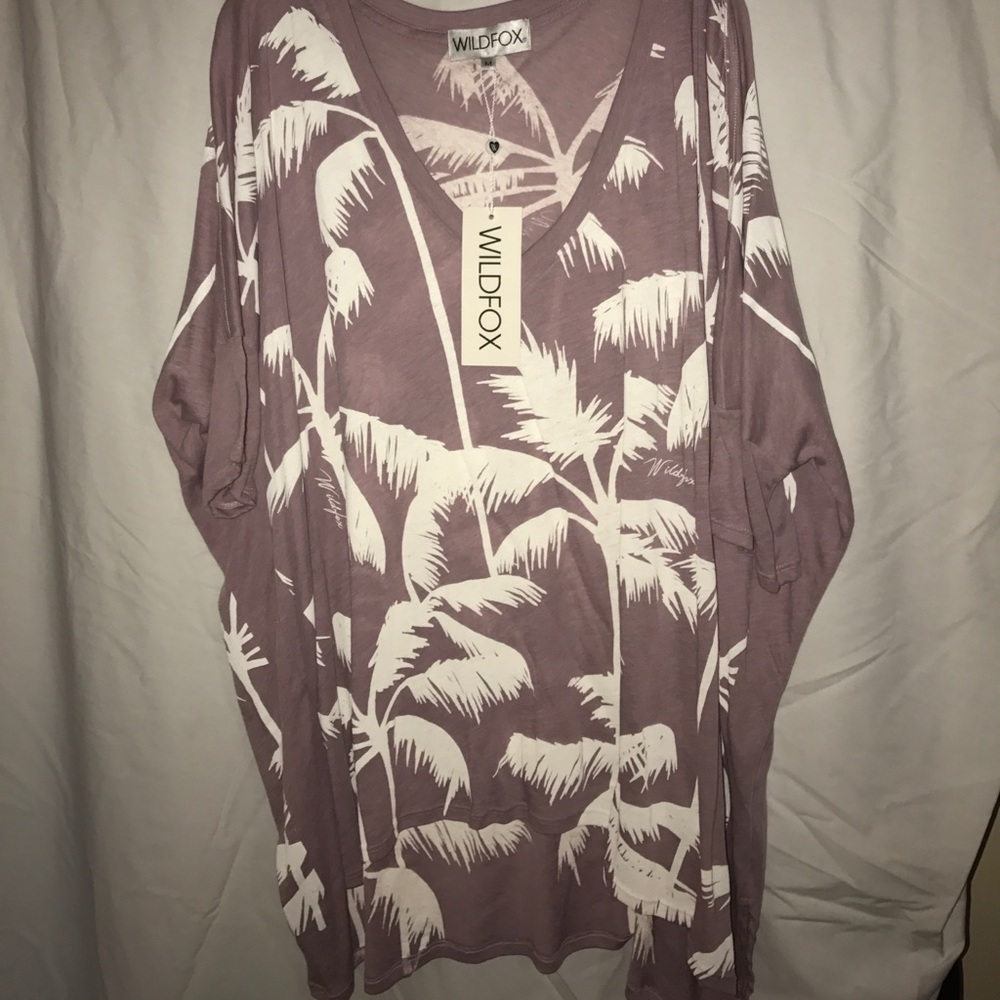 Wildfox purple and white shirt