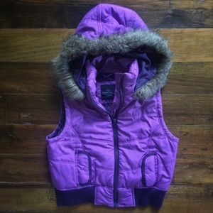 BOGO‼️ LOT OF 2 Purple Fur Puffer Vest & SO Khakis BOGO‼️ LOT OF 2 Purple Fur Puffer Vest & SO Khakis