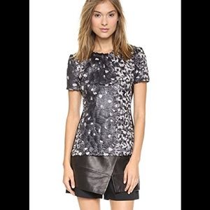 BCBG MaxAzria Tulum coated faux fur Top NWT