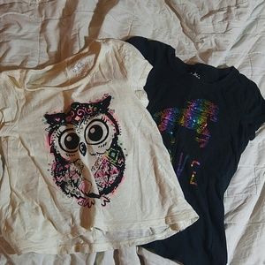 2 Justice girls size 8  t-shirts