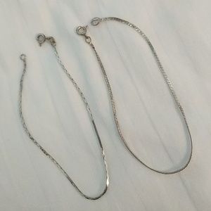 Set of two 925 Silver chain bracelets Set of two 925 Silver chain bracelets