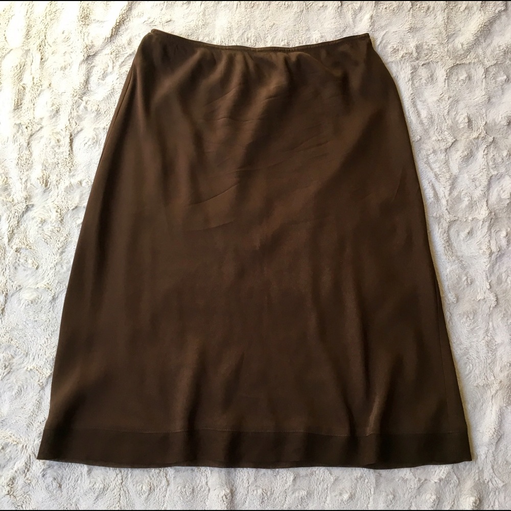 Brown Silk Skirt