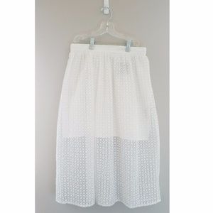 TOPSHOP 2-layer skirt with floral pattern