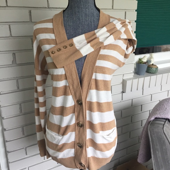 LOFT long sleeve striped cardigan. - Picture 5 of 5