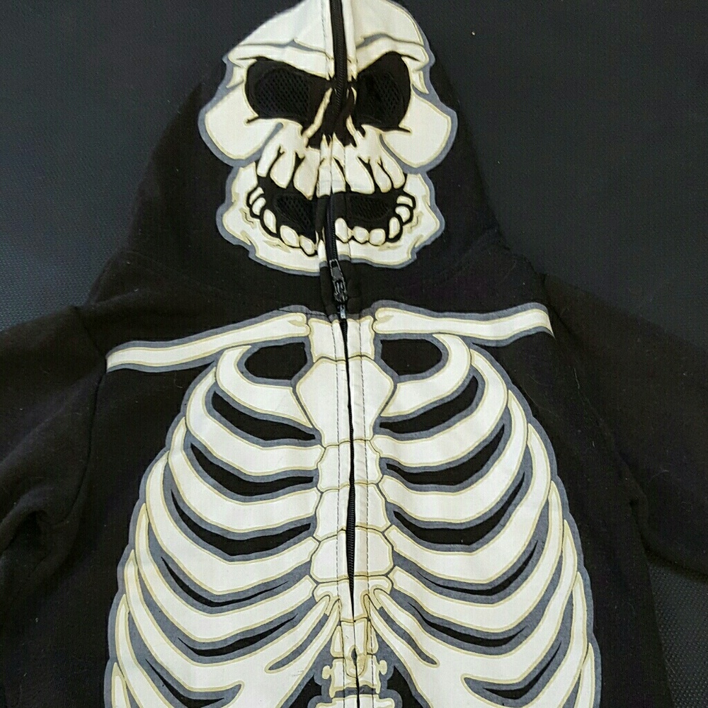 Glow in the dark skeleton hoodie