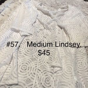 NWOT lularoe medium white  lace Lindsey