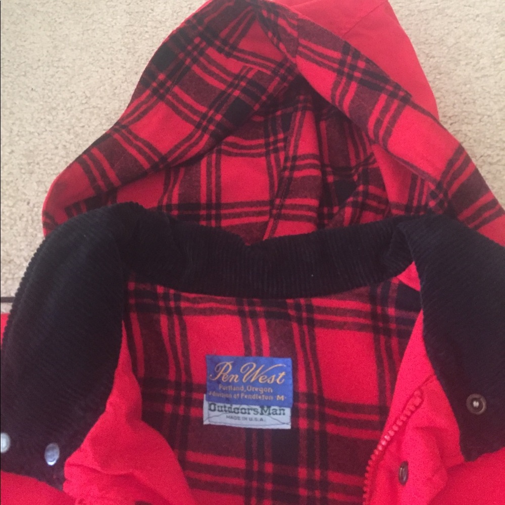 Men's red and black Pendleton jacket.  Size M.