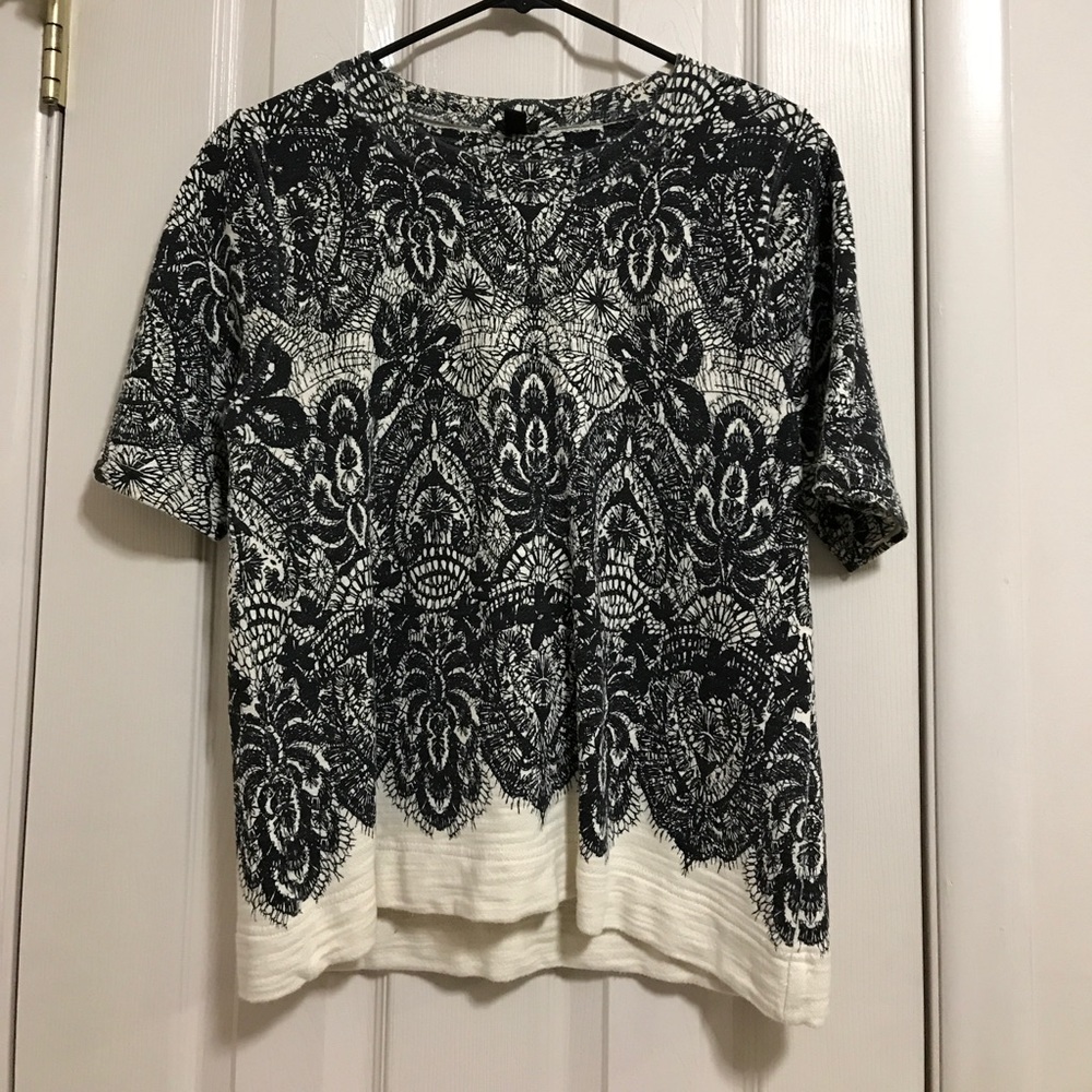 J. Crew Beautiful Lace Print Shirt
