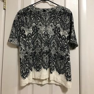 J. Crew Beautiful Lace Print Shirt