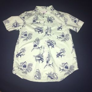 Boys shark button down shirt