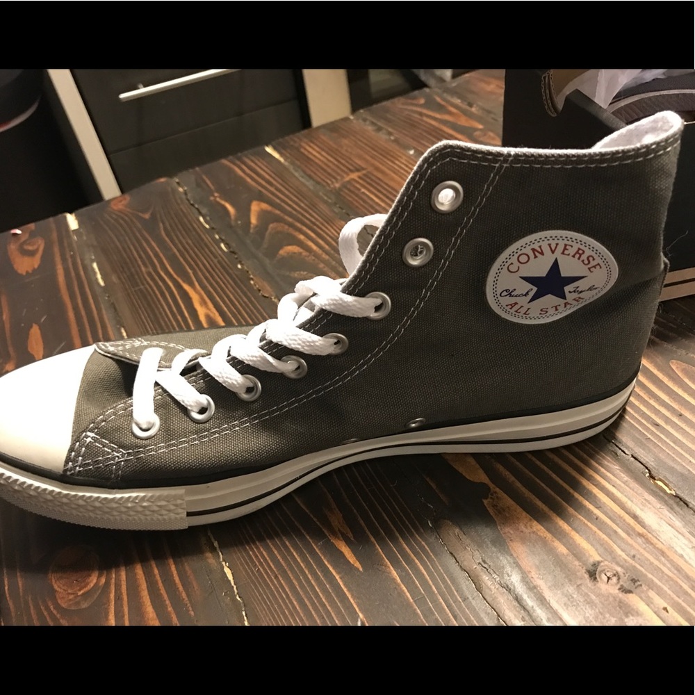 Gray Hi-Top Converse Sneakers