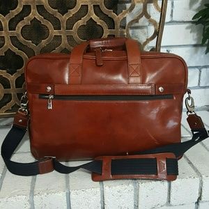 Bosca Cognac Brown Stringer Briefcase Bosca Cognac Brown Stringer Briefcase