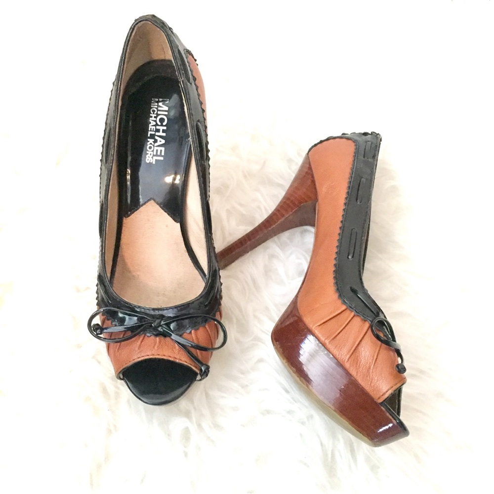Michael Kors peep toe heels