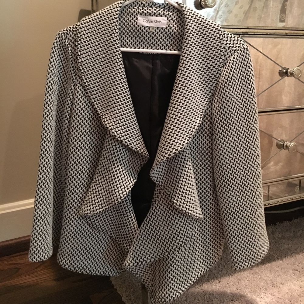 Calvin Klein Black and white Blazer