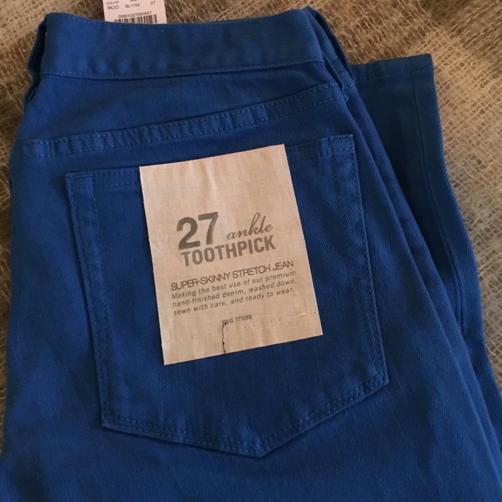 J Crew blue skinny jeans