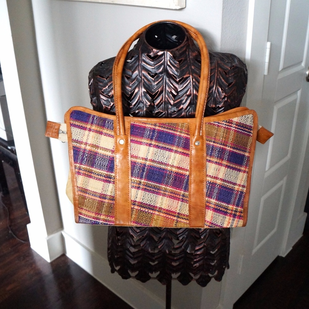 Vintage Retro Plaid Bag