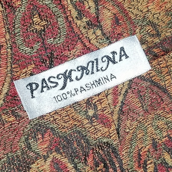 100% Pashmina Scarf W/Tassles - Picture 3 of 8