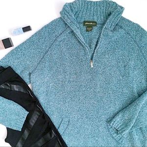 Eddie Bauer zip neck kangaroo pouch sweater Eddie Bauer zip neck kangaroo pouch sweater
