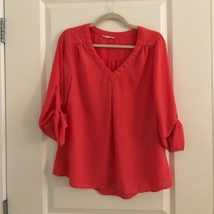 Pink-orange blouse