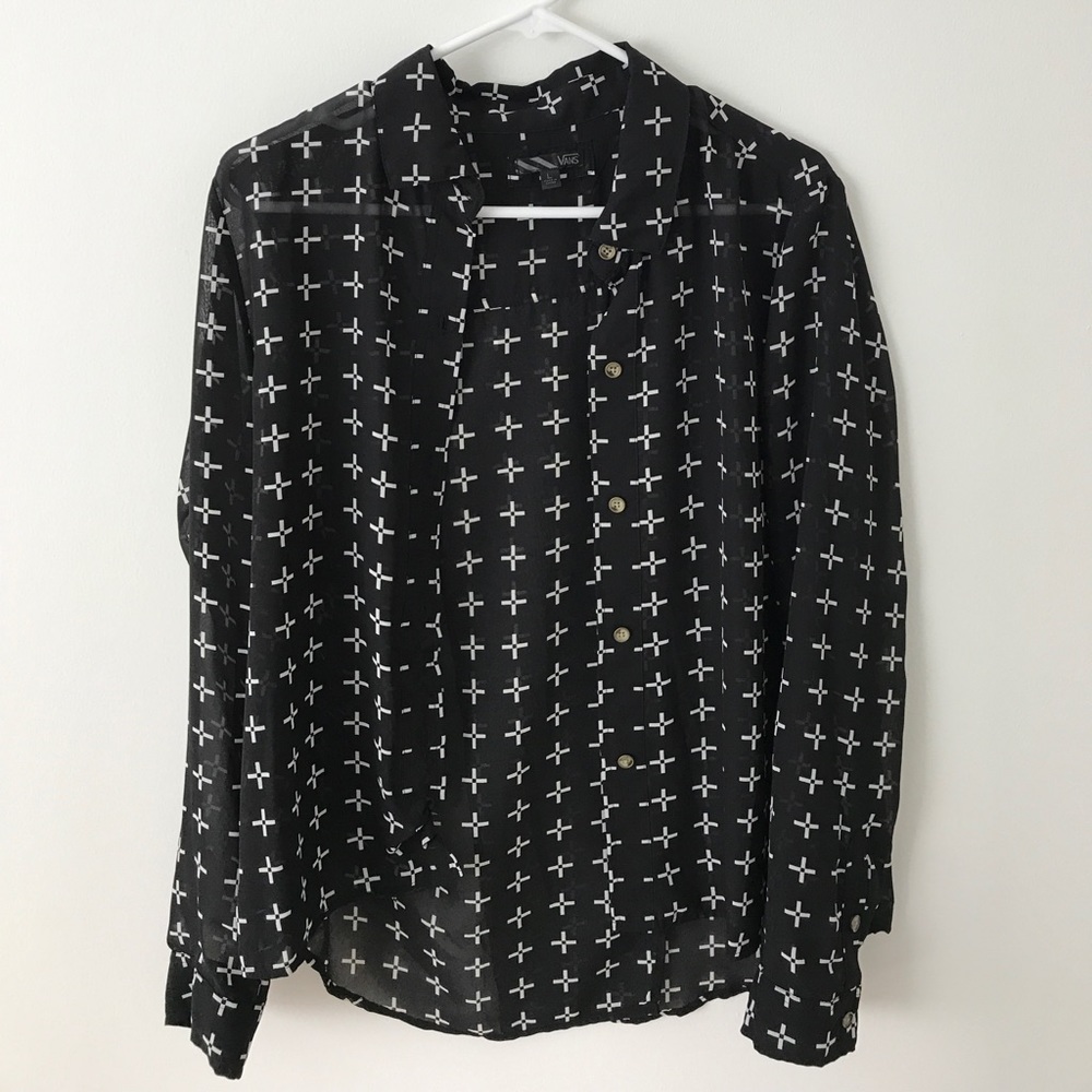 NWOT Vans Black button up