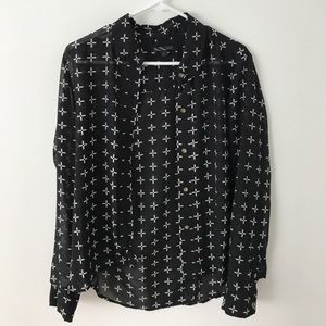 NWOT Vans Black button up