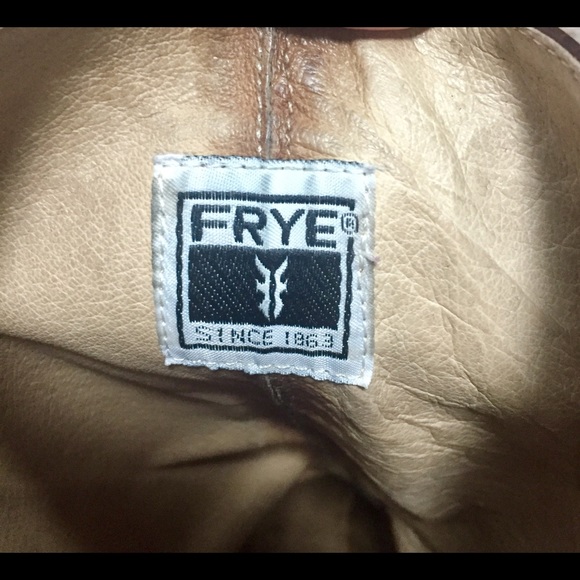 Frye- Brown Leather Wedge Caroline Campus Boots - Picture 7 of 8