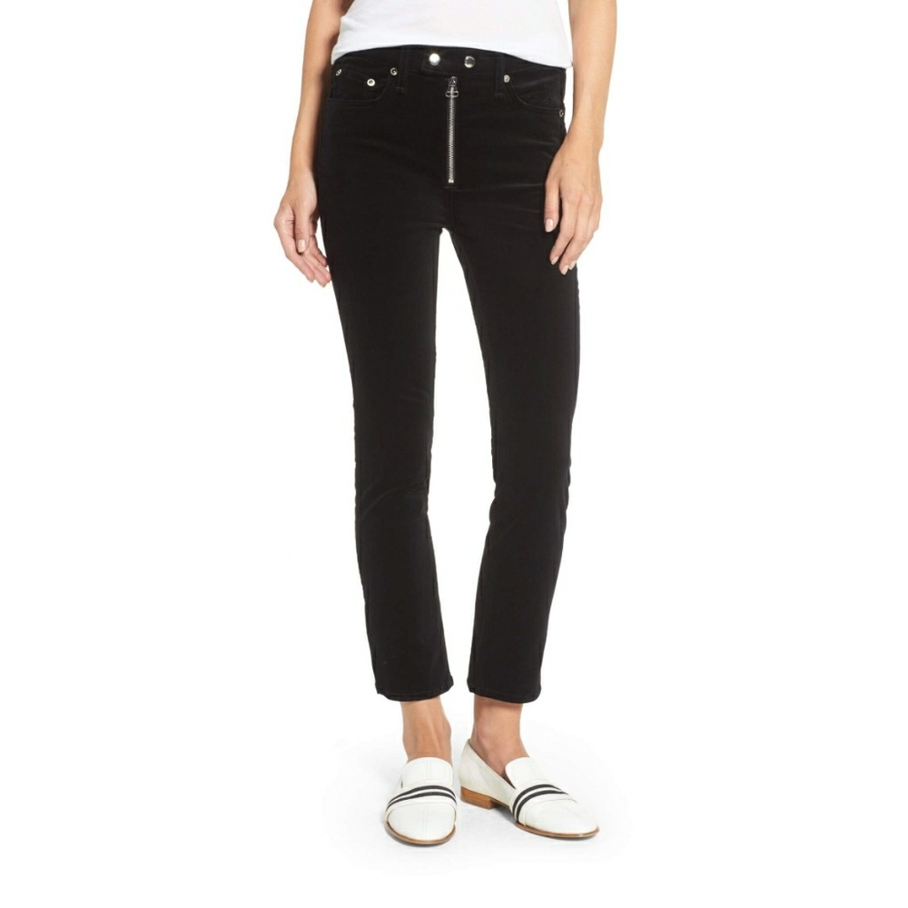 NWT Rag & Bone Dojo Velvet Ankle Skinny Pants