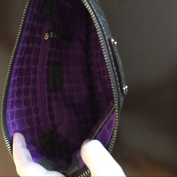 Kate Spade faux snakeskin purse with chain accent - Picture 4 of 6