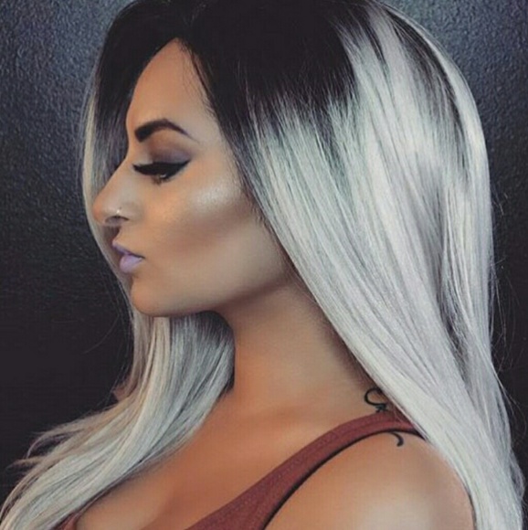 New powderroomd synthetic front lace wig