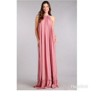 Karen T Design One Size Halter Maxi Dress
