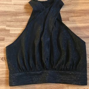 NWOT BEBE halter/crop top XS