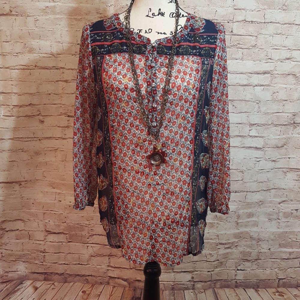 Lucky Brand Boho Tunic Sz S NWOT