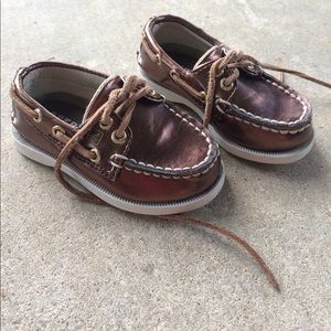 Toddler sperry 5m metallic