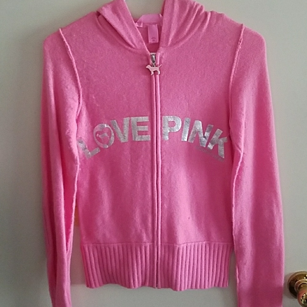 Full zipper Pink sweater
