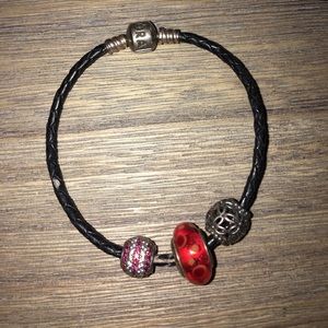 Pandora bracelet with charms