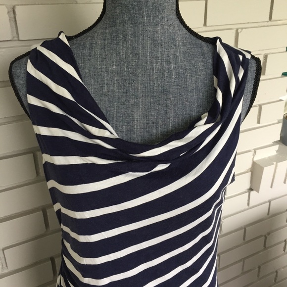 LOFT cowl-neck striped dress - Picture 2 of 4