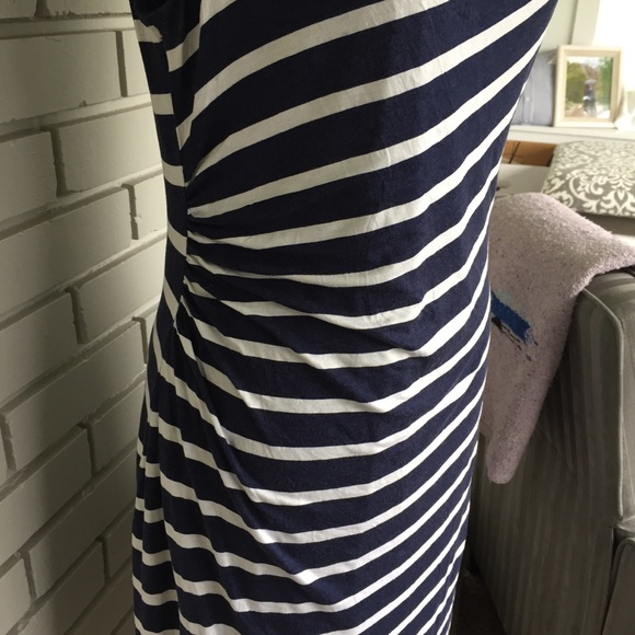 LOFT cowl-neck striped dress - Picture 3 of 4
