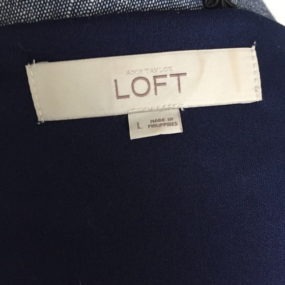 LOFT cowl-neck striped dress - Picture 4 of 4