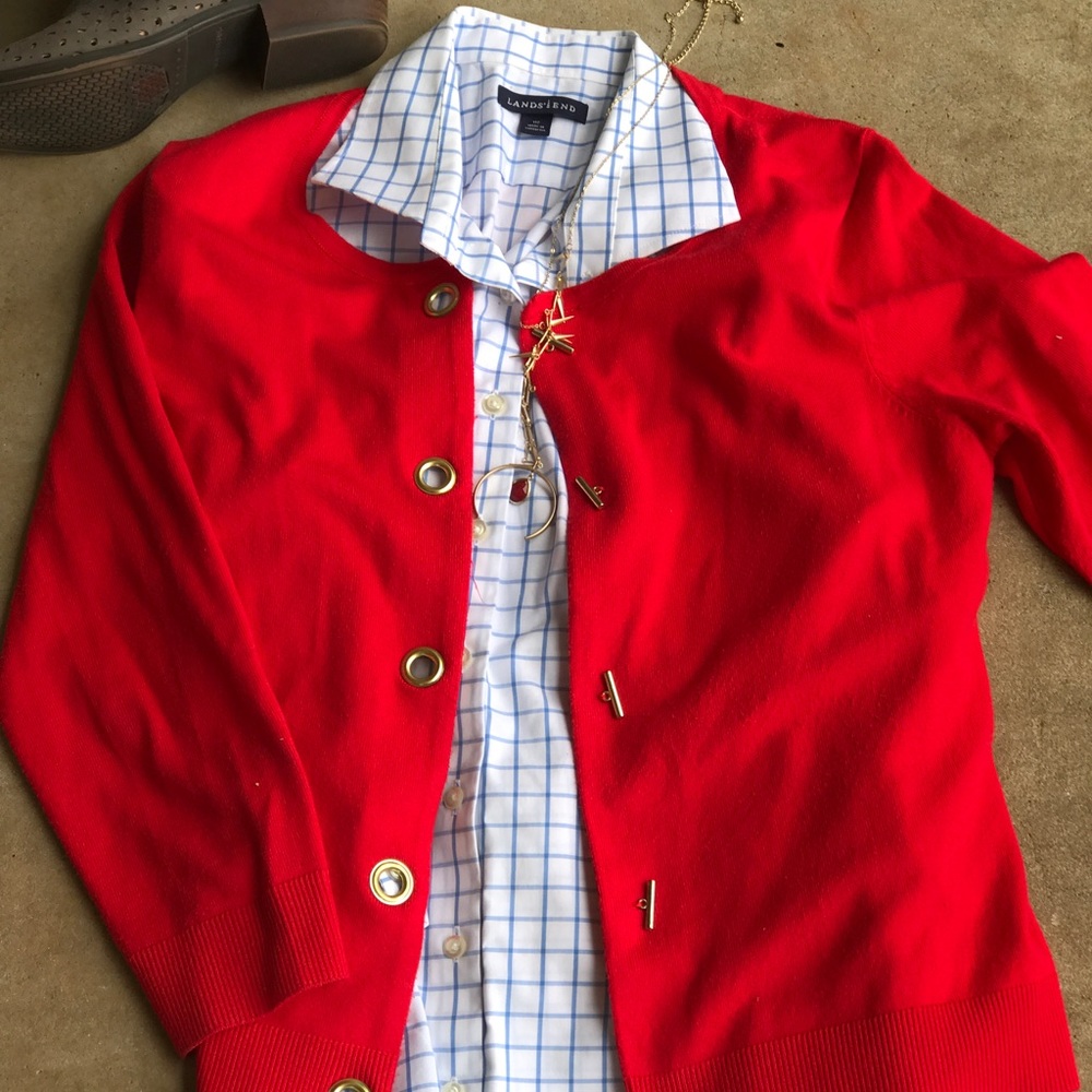 Lands End cotton blouse