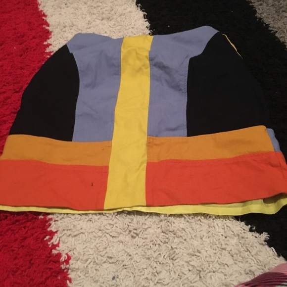 Colorful Short Pocketed Zip-Up Skirt - Picture 1 of 4