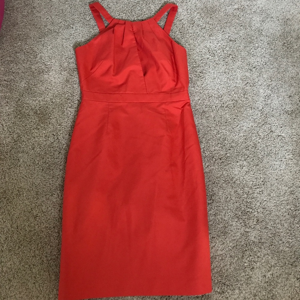 Size 6 J.Crew Orange Sleeveless Dress