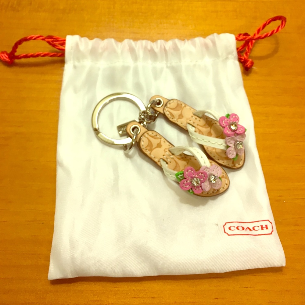 Coach tropical sandals keychain 🌴 🌺