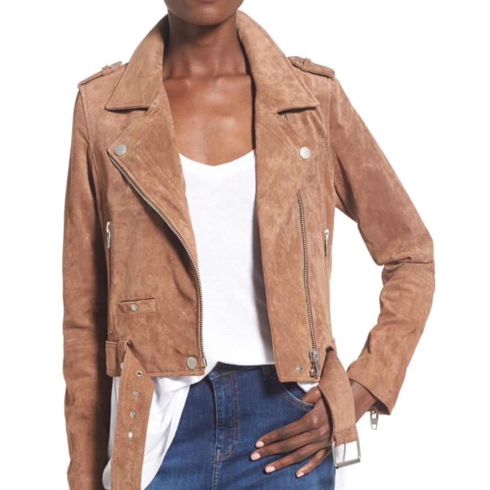 BlankNYC suede Morning Suede moto jacket XS