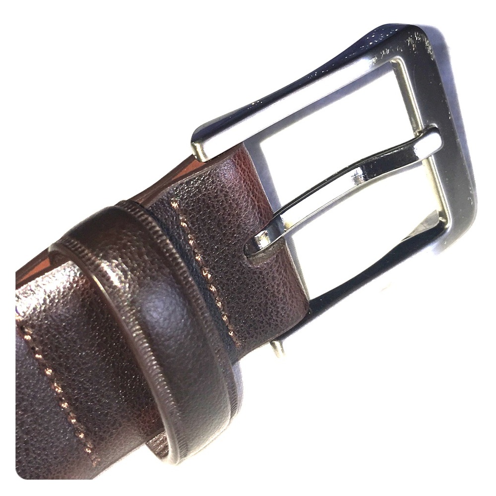Men's burgundy dress belt by penguin.