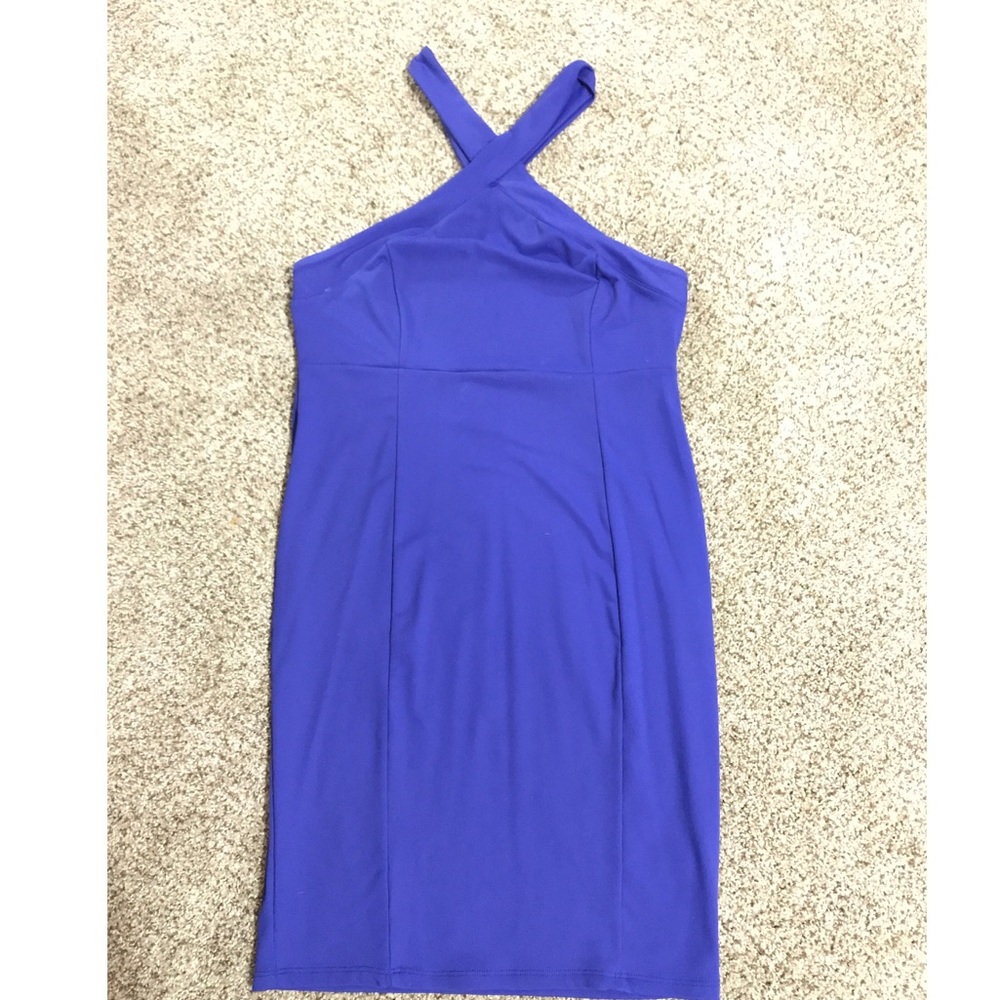 Leith Blue Halter Bodycon Dress