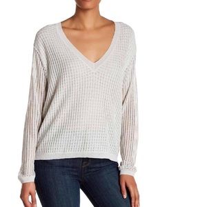New - Estelle V-Neck Linen Blend Sweater